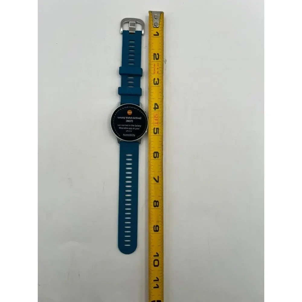 Samsung Galaxy Watch Active2 SM-R830 Silver Dial Blue Band 4gb Unblocked